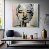 Abstract Face Yağlı Boya Dokulu TabloYağlı Boya Dokulu Kadın Temalı TablolarTablolife