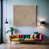 Abstract Golden Carnation Yağlı Boya Dokulu TabloYağlı Boya Dokulu Soyut TablolarTablolife