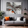 Abstract Gray Shake Yağlı Boya Dokulu TabloYağlı Boya Dokulu Soyut TablolarTablolife