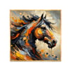 Abstract Horse 3D Yoğun Yağlı Boya Dokulu Tablo3D Yoğun Yağlı Boya TablolarTablolife
