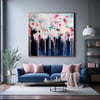 Abstract Melting Flowers Yağlı Boya Dokulu TabloYağlı Boya Dokulu Soyut TablolarTablolife