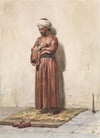 Ayakta Tespih Çeken Adam  - Kanvas Tablo