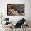 Black Stain - Yağlı Boya Dokulu TabloYağlı Boya Dokulu Soyut TablolarTablolife.com