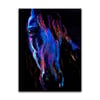 Blue Horse Yağlı Boya Dokulu TabloYağlı Boya Dokulu Hayvan TablolarıTablolife
