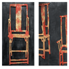 Chairs İkili Set Yağlı Boya Dokulu TabloYağlı Boya Dokulu Soyut TablolarTablolife