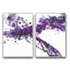 Dance Of Purple İkili Set Yağlı Boya Dokulu TabloYağlı Boya Dokulu Soyut TablolarTablolife