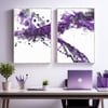 Dance Of Purple İkili Set Yağlı Boya Dokulu TabloYağlı Boya Dokulu Soyut TablolarTablolife