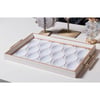 Dekoratif Sunum Tepsisi White ShapesTepsilerTablolife.com