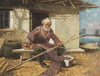 Dokumacı Yaşlı Adam - Kanvas Tablo