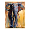 Elephant Yağlı Boya Dokulu TabloYağlı Boya Dokulu Soyut TablolarTablolife.com