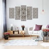 Motif Saatli 5 Parçalı Kanvas TabloParçalı KanvasTablolife.com