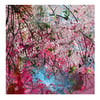 Pink Forest Yağlı Boya Dokulu TabloYağlı Boya Dokulu Soyut TablolarTablolife