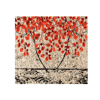 Red Branches Yağlı Boya Dokulu TabloYağlı Boya Dokulu Çiçek TablolarıTablolife