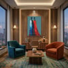 Ritim Denge Yağlı Boya Dokulu Modern Figüratif Soyut TabloYağlı Boya Dokulu Soyut TablolarTablolife