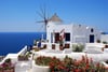 Santorini Beyaz Ev - Kanvas Tablo