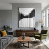 Sonsuz Akış Minimalist Siyah ve Beyaz Soyut Yağlı Boya Dokulu TabloYağlı Boya Dokulu Soyut TablolarTablolife