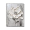 Soyut Silver Beyaz Çiçek 3D Yoğun Yağlı Boya Dokulu Tablo3D Yoğun Yağlı Boya TablolarTablolife