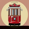 Taksim Tünel Tramvayı - Kanvas Tablo