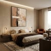 Toprak ve Bej Tonları Soyut Yağlı Boya Dokulu TabloYağlı Boya Dokulu Soyut TablolarTablolife