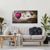 Uçan Balonlar 2 - Yağlı Boya Dokulu Tablo