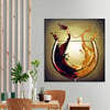 Vino Yağlı Boya Dokulu TabloYağlı Boya Dokulu Kadın Temalı TablolarTablolife.com
