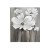 White Wildflowers Yağlı Boya Dokulu TabloYağlı Boya Dokulu Çiçek TablolarıTablolife