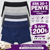 6 Lı Erkek İhracat Elastan Boxer-Karışık RENK
