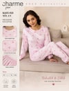 Charme Uzun Kol Pijama Takım-605-021 pembe kalp