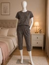 Elite Kısa Kol Alt Kaprili Sıfıryaka Milan Pijama Takım-LEOPAR