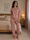 Elite Kısa Kol Alt Uzun Sıfıryaka Milan Pijama Takım-gülkurusu ayıcık