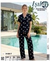 Işılay Milan Kısa Kol Pijama Takım-3120-7 siyah beyaz kalp 