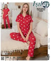 Işılay Milan Kısa Kol Pijama Takım-3120-4 kırmızı kalp 