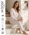 Moonlıne Berlin Pijama Takım-279-bordo kalp desen