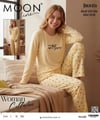Moonlıne Milan Byn Pijama Takım-Sıfır yaka sarı kiraz 026