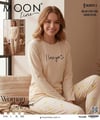 Moonlıne Milan Byn Pijama Takım-Sıfır yaka sarı limon 029-3
