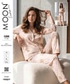 Moonlıne Süet Byn Pijama Takım-Bej Ayıcık