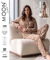 Moonlıne Süet Byn Pijama Takım-Kahve ayıcık