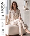 Moonlıne Süet Byn Pijama Takım-Krem kalp ayıcık