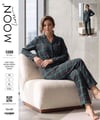 Moonlıne Süet Byn Pijama Takım-yeşil kareli