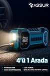 16.000 mAh Taşıma Çantalı Akü Takviye Cihazı | Hava Kompresörü | Powerbank | Led Işık |