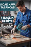 2000 Watt 2 Kademeli 4 Başlıklı Sıcak Hava Tabancası