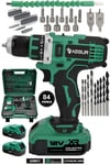 Assur 12V Çift Akülü Şarjlı Matkap Metal Şanzıman Akülü Vidalama