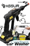 Assur 21V 2.0Ah Kömürsüz Motor Yüksek Basınçlı Akülü Oto Araba Yıkama Makinesi Şarjlı
