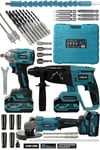 ASSUR 21V 3 LÜ SET ŞARJLI KIRICI DELİCİ HİLTİ + TAŞLAMA MAKİNESİ + SOMUN SIKMA MAKİNESİ