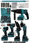 Assur 21V Darbeli Kömürsüz 5'li Set Kırıcı Delici Hilti - Somun Sıkma Sökme - Testere - Taşlama - Akülü Vidalama