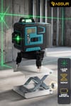 Assur 360° 12 Köşe Otomatik Hizalamalı Yeşil Çizgili Su Terazili Lazer Metre Hizalama