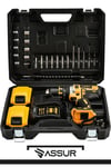 Assur Plus 18V Metal Şanzıman Çift Akülü Şarjlı Darbeli Matkap
