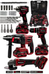 Assur Profesyonel 21V 4'lü Set Somun Sıkma Sökme & Matkap & Kırıcı Delici Hilti & Taşlama