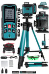 Lazer Metre + 360° 16 Köşe Otomatik Hizalama Tripod'lu Lazer Metre Hizalama