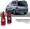  Combination rear light, without bulb , Left PEUGEOT PARTNER CITROEN BERLİNGO SAĞ DUYSUZ DİKEY AÇILAN KAPI 2008-2012